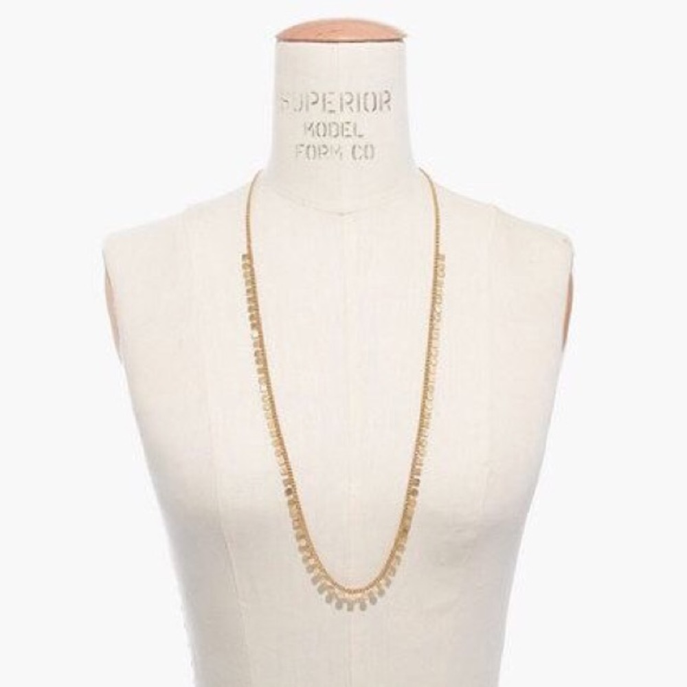 Madewell Gold Long Dangle Charm Necklace